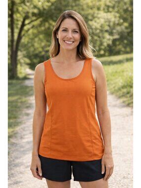 Pure Jill Fit J.Jill Mango Orange Tank Top, size XS Active fitness Spandex Stret